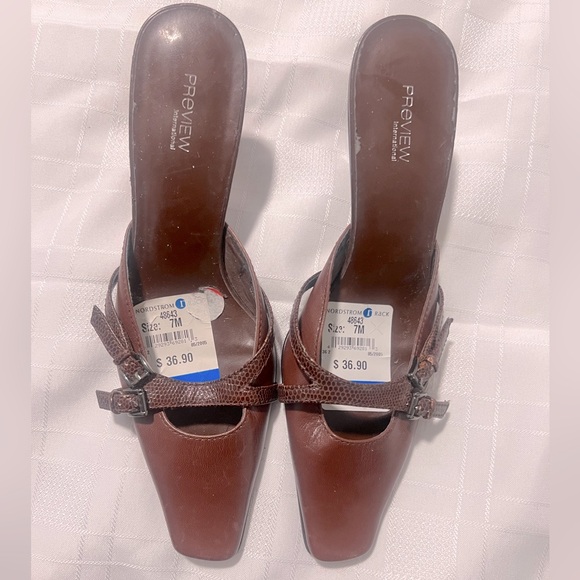Preview International Women’s Heels Brown Size 7 Nordstrom Brand NWT - Picture 1 of 8